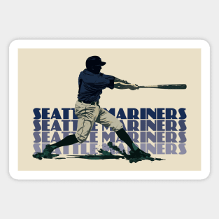 Retro Seattle Mariners Slugger Magnet